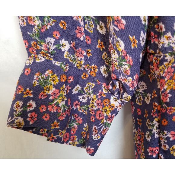 Time & Tru Multicolor Floral Print Long Sleeve Casual Dress Tired Ruffle Sz XXL - Picture 5 of 9
